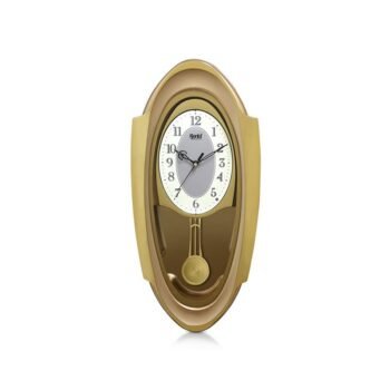 Ajanta Wall Clock | Model No 1627 Wall Clock – Classic Musical Pendulum Quartz Wall Clock – Pendulum Clock Golden
