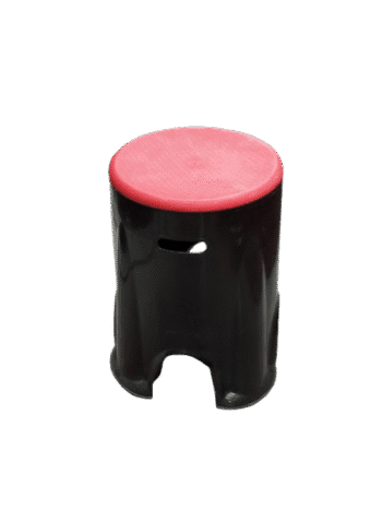 Round Plastic Stool (Red & Black)