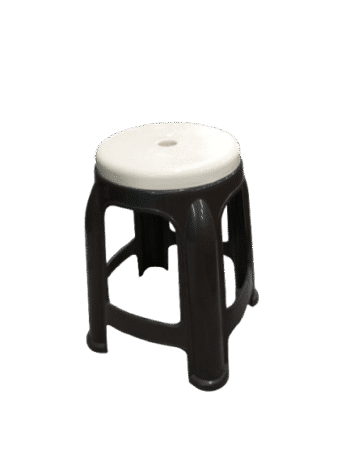 Plastic Stool (White & Black)