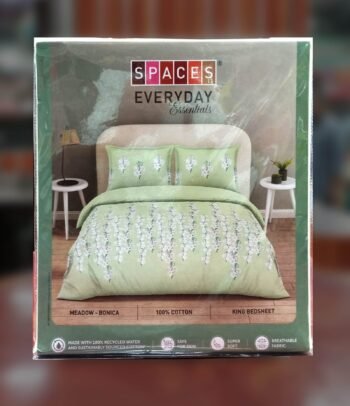 Spaces MEADOW BONICA 100% Cotton King Size Bed Sheet Set