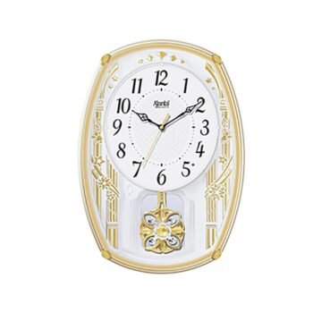 Ajanta Wall Clock | Model No 4927 Wall Clock – Musical Pendulam Clock -Golden