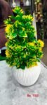 Artificial Green Yellow Leafy Pot